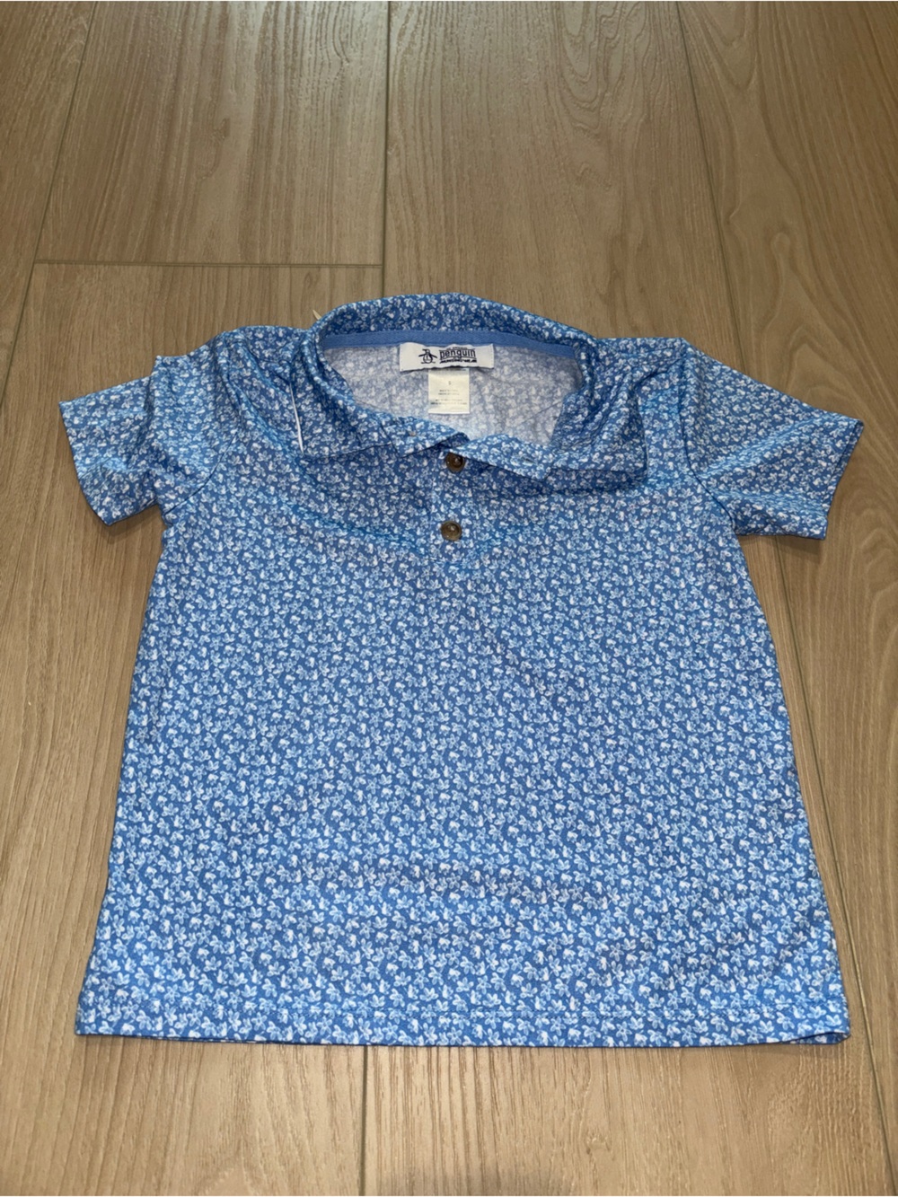 Original Penguin Light Blue Floral Polo Shirt